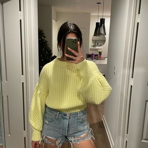 Zara yellow knit sweater